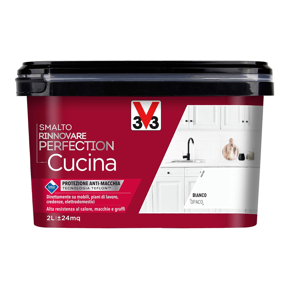 Smalto all'Acqua Rinnovare Perfection Cucina 2 Lt V33 - Bianco Opaco