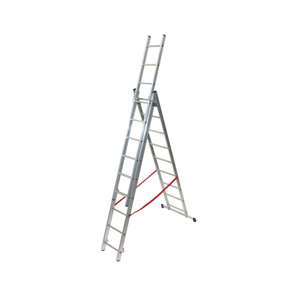 Scala in alluminio multiuso professionale stilo 3x9 2.58-6.84 m facal.