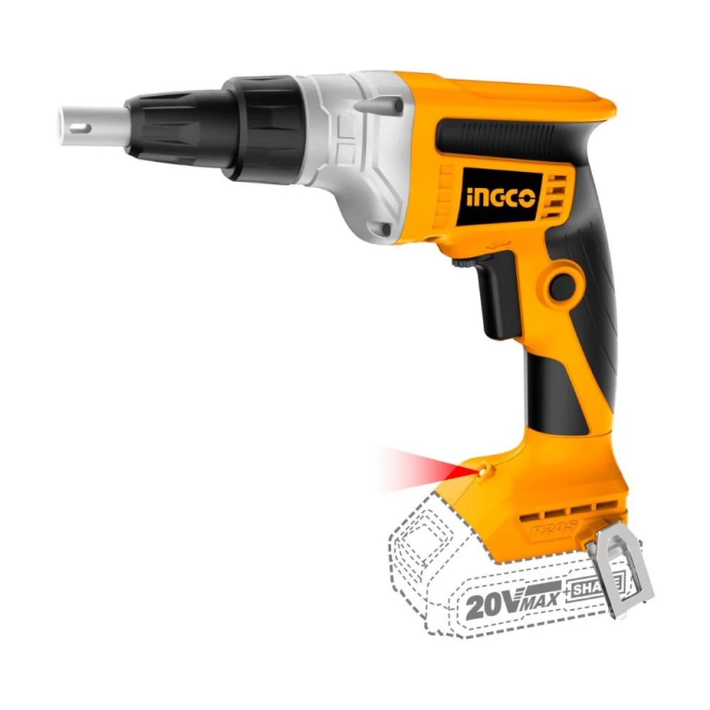 Avvitatore per Cartongesso Brushless a Batteria 20V INGCO - 30 Nm