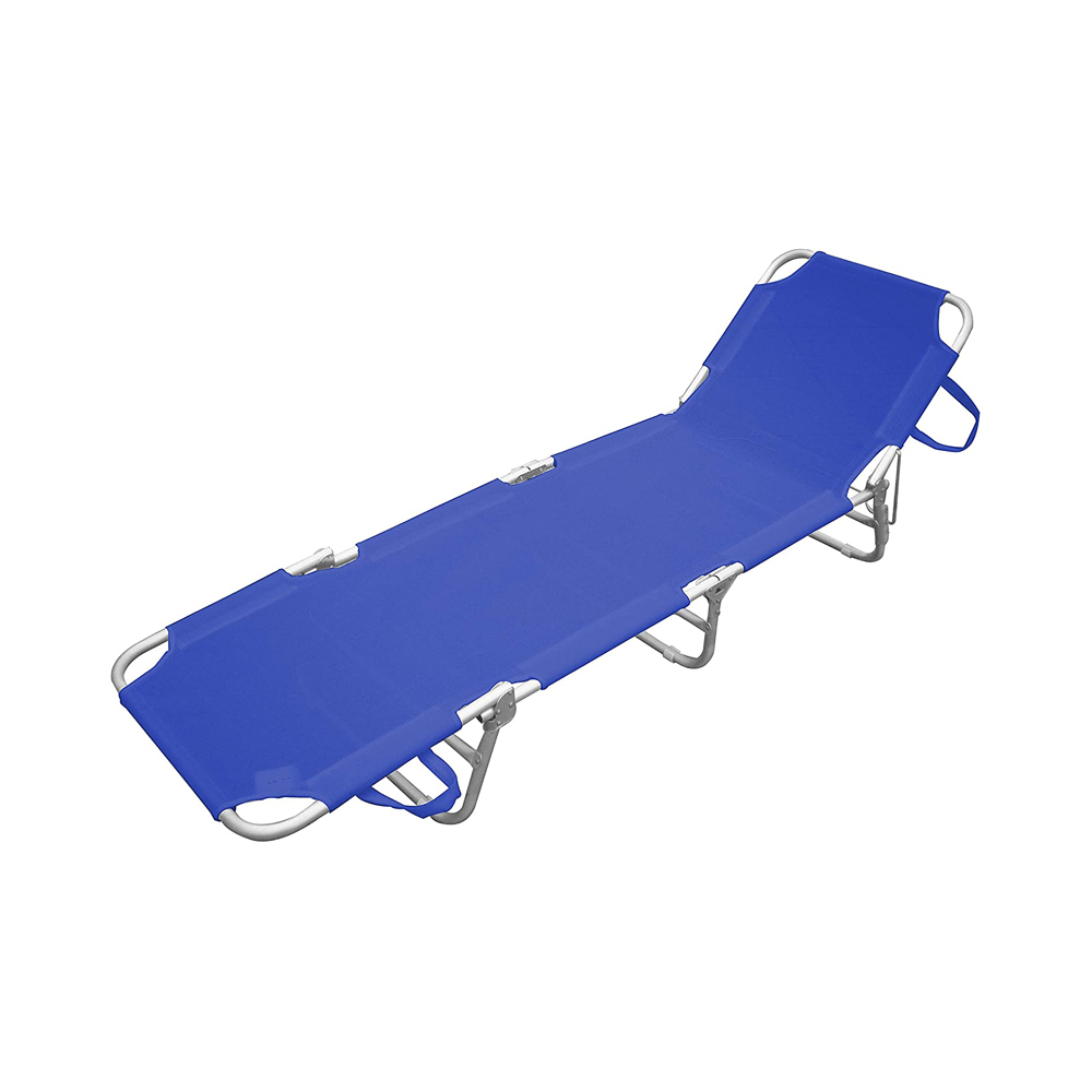 Lettino prendisole in alluminio ferliving - tessuto antistrappo blu.