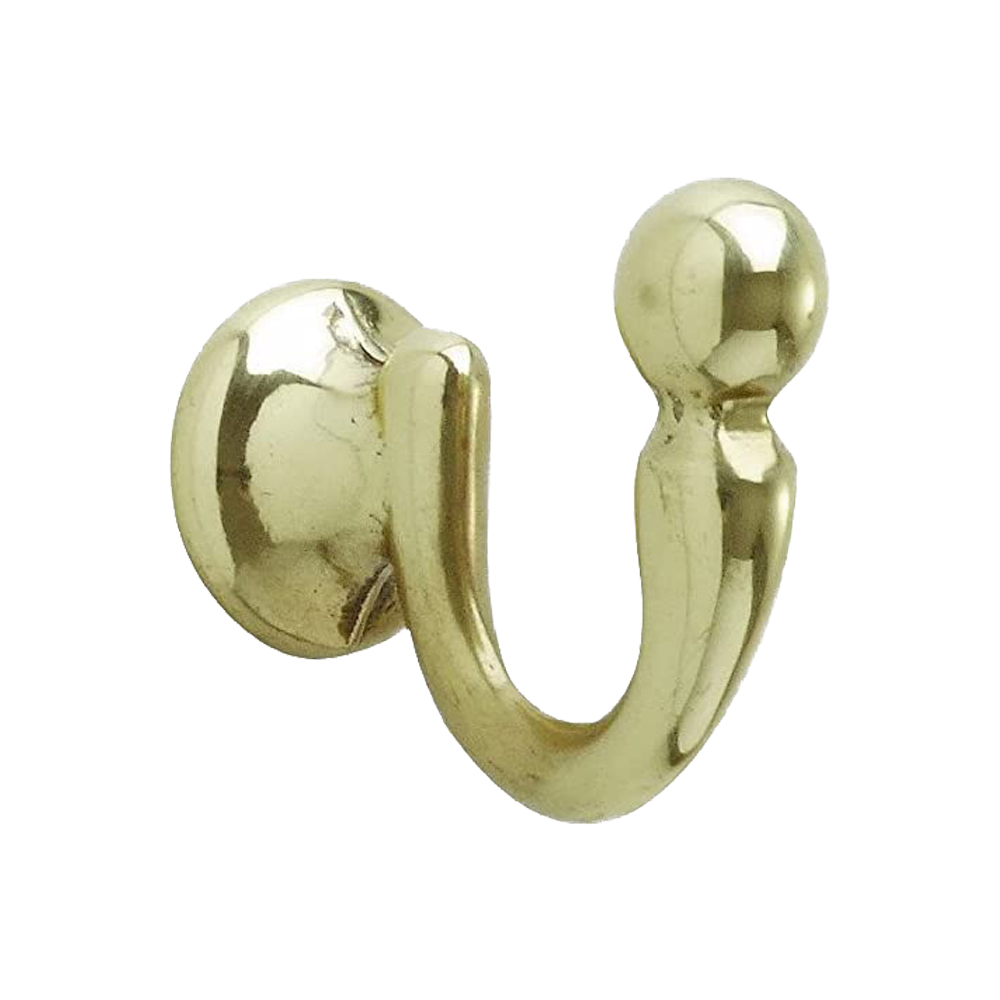 Gancio pesante piccolo sfera per tende 30 x 23 mm - oro lucido - 2 pezzi.