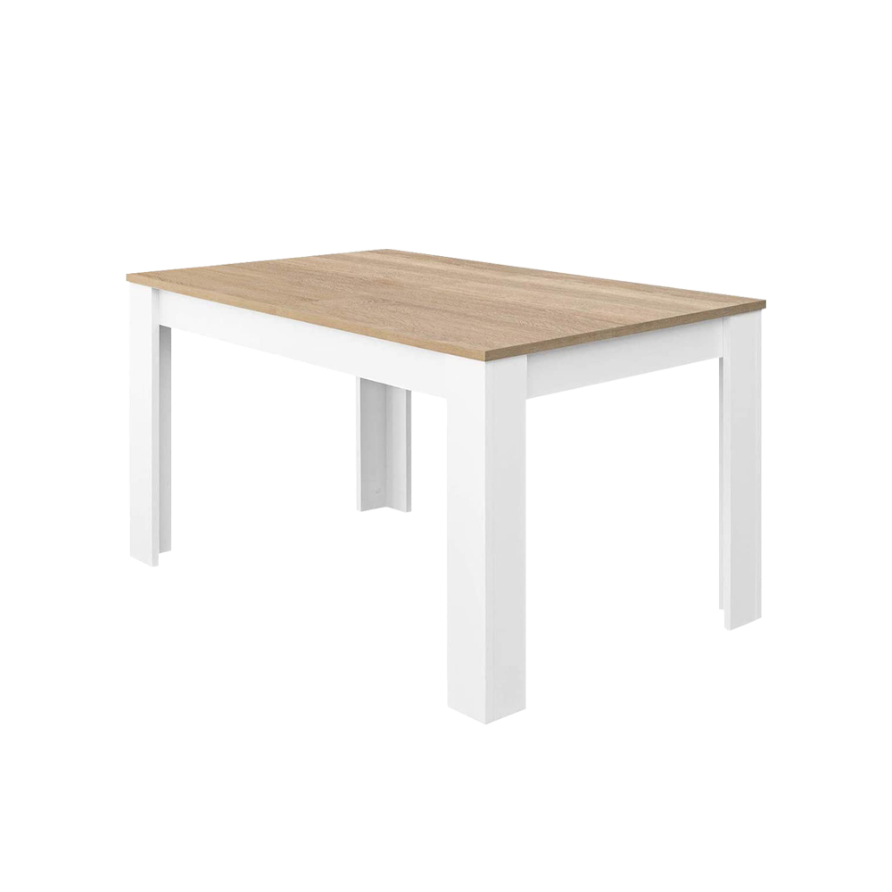 Tavolo da Pranzo Estensibile Kendra Bianco Rovere FORES 90x140/190x78h cm
