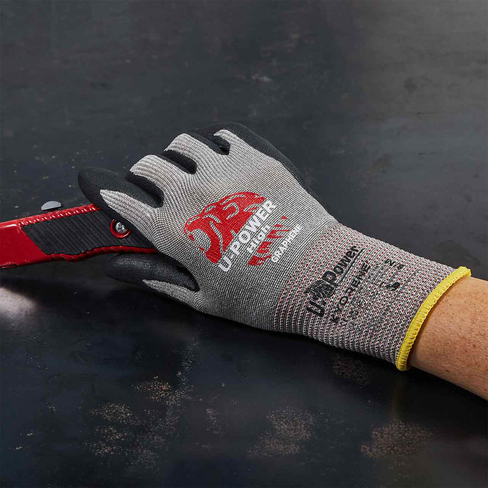 Guanti da Lavoro Anti-Taglio in Nitrile e Grafene High U-POWER - Taglia 10