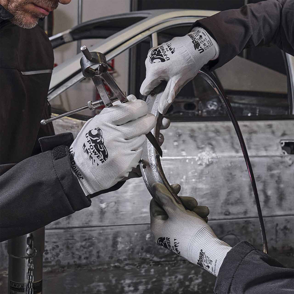Guanti da Lavoro in Nitrile Fit Bianco U-POWER - Taglia 11
