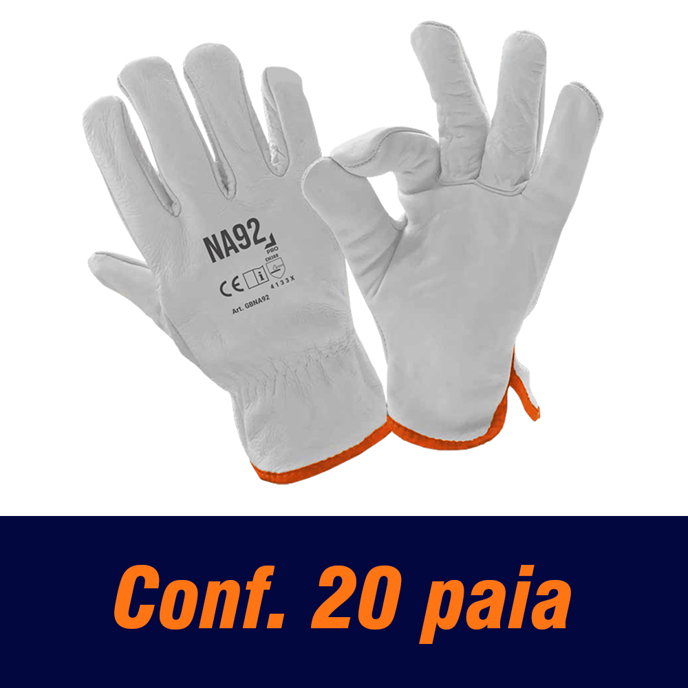 Guanti da Lavoro in Pelle Fiore di Bovino Taglia 10 NA92 PRO - Conf. 20 Paia