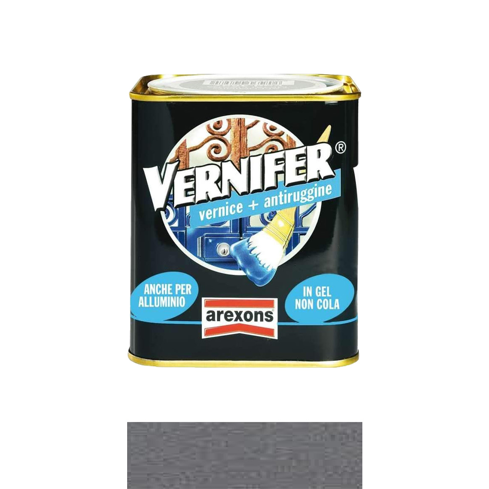 Smalto antiruggine vernifer in gel 2 lt arexons - antracite antichizzato.