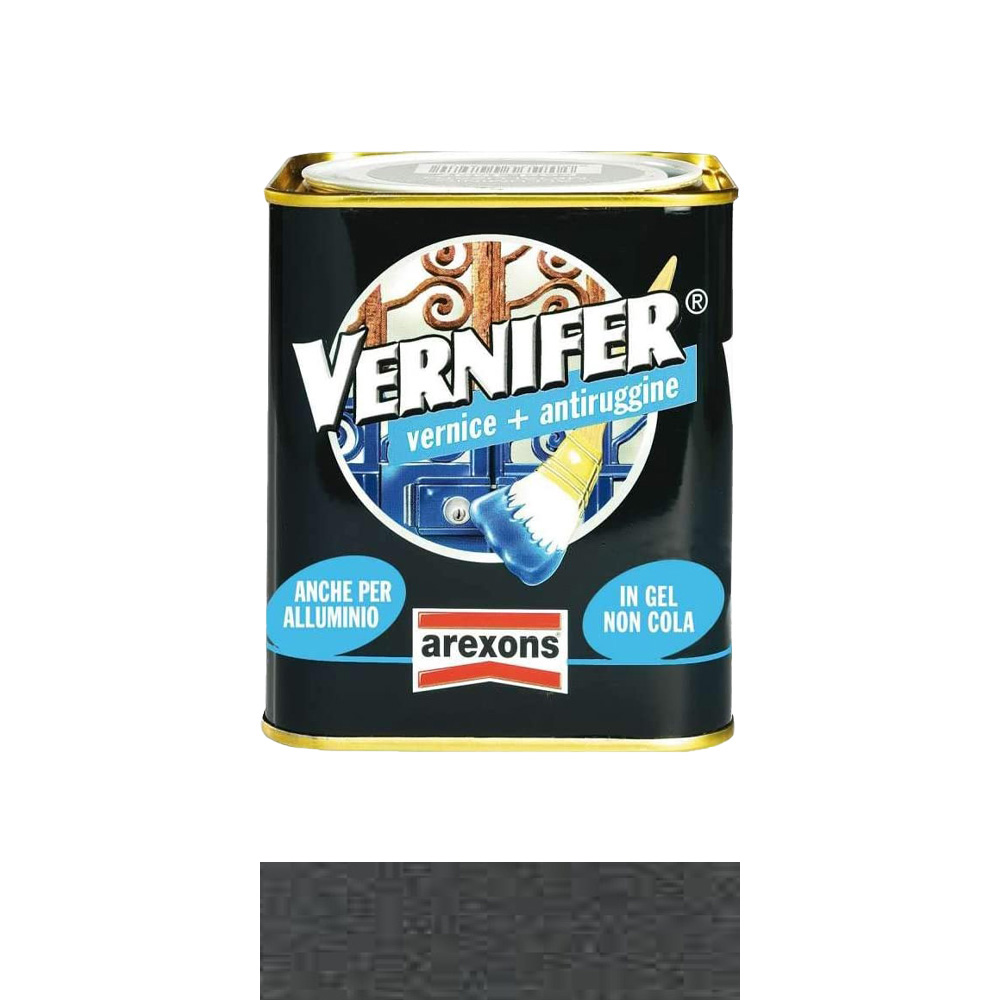 Smalto Antiruggine Vernifer in Gel 2 Lt AREXONS - Grafite Metallizzato