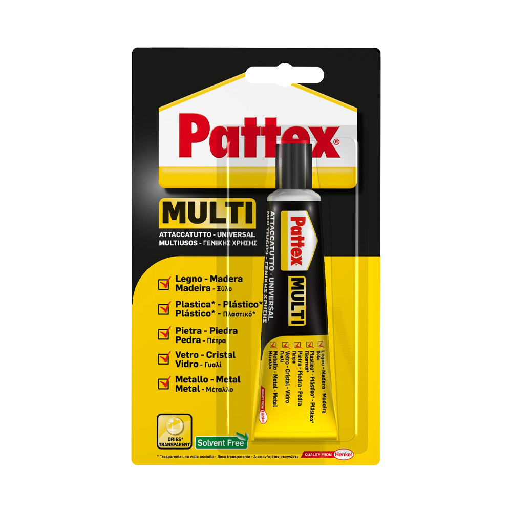 Colla trasparente ad uso universale multi attaccatutto pattex 20 g.