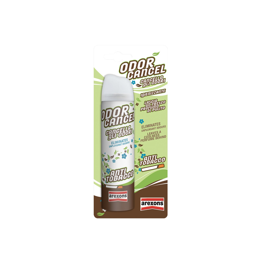 Profumatore Igienizzante Auto Odor Cancel Fragranza Antitabacco AREXONS 75 ml 