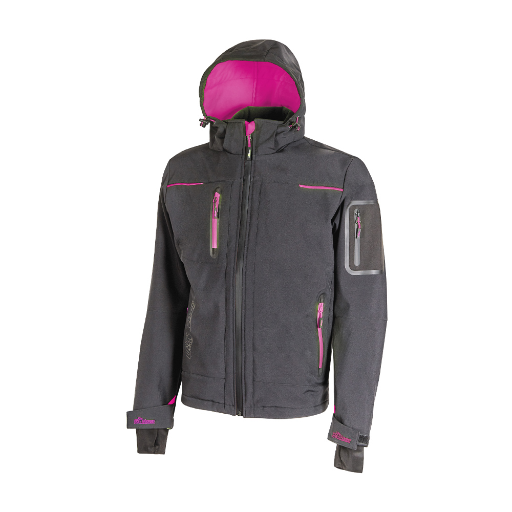 Giacca space lady grey fucsia u-power - taglia m.